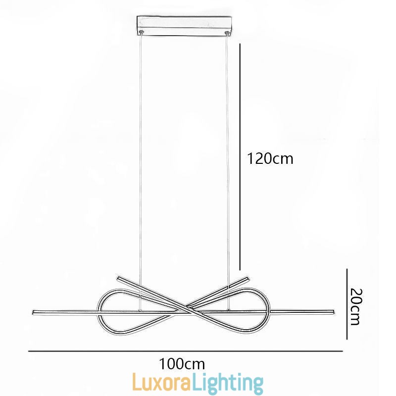 Designer Touch Decorative Simple Pendant Light Aluminum Art Bowknot Ceiling Light