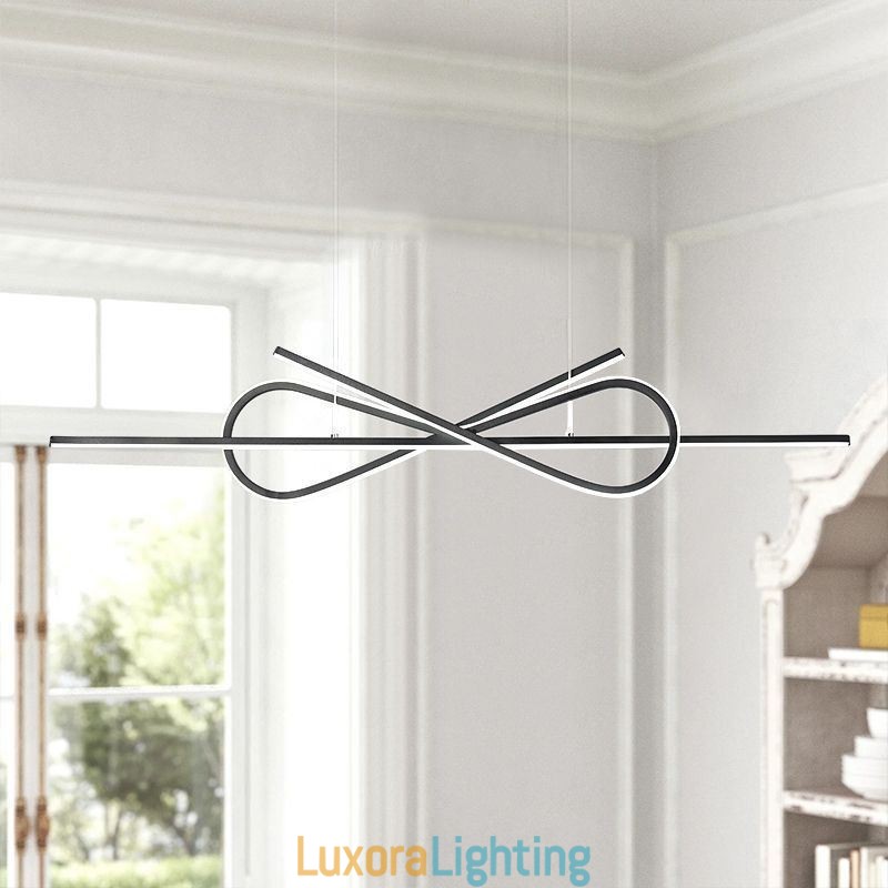 Designer Touch Decorative Simple Pendant Light Aluminum Art Bowknot Ceiling Light