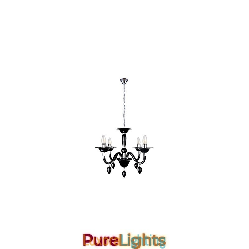 Designer Touch Decorative Modern Black Chandelier with 4 light