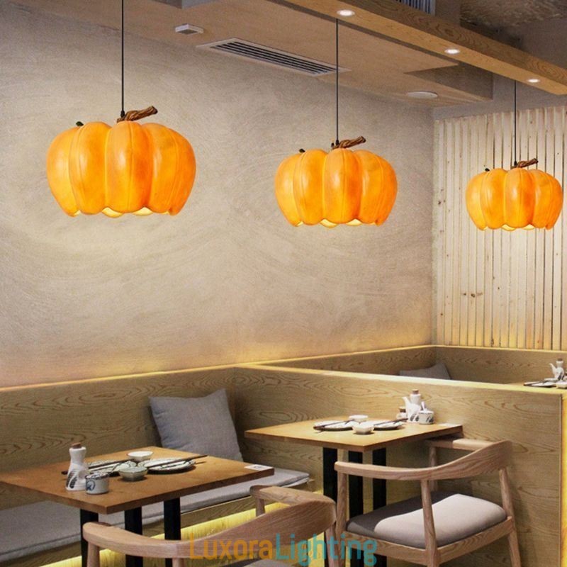 Designer Touch Decorative Japanese Retro Pumpkin Pendant Light Creative Ceiling Lights