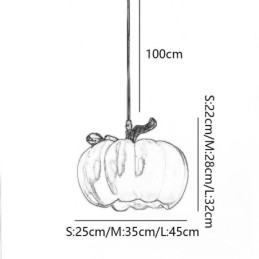 Designer Touch Decorative Japanese Retro Pumpkin Pendant Light Creative Ceiling Lights