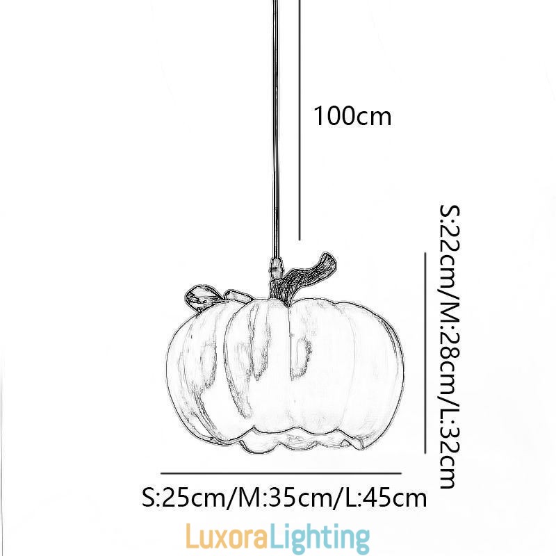 Designer Touch Decorative Japanese Retro Pumpkin Pendant Light Creative Ceiling Lights