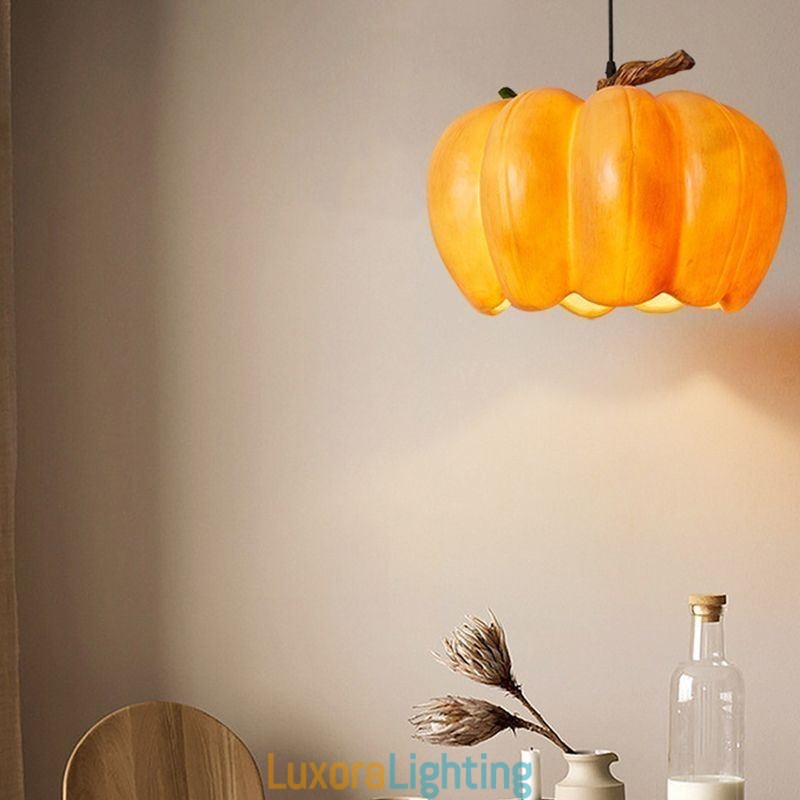 Designer Touch Decorative Japanese Retro Pumpkin Pendant Light Creative Ceiling Lights