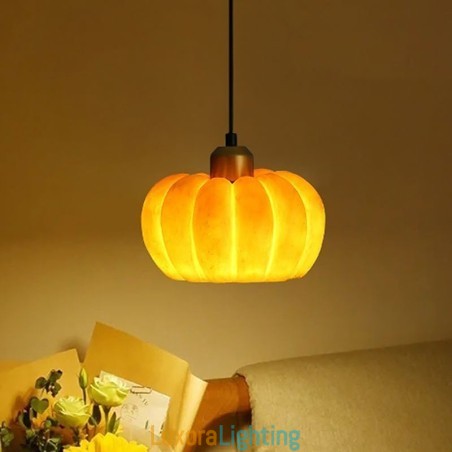 Designer Touch Decorative Single Head Pumpkin Pendant Light Japanese Retro Ceiling Light