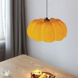 Designer Touch Decorative Single Head Pumpkin Pendant Light Japanese Retro Ceiling Light