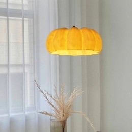 Designer Touch Decorative Single Head Pumpkin Pendant Light Japanese Retro Ceiling Light