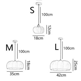 Designer Touch Decorative Single Head Pumpkin Pendant Light Japanese Retro Ceiling Light