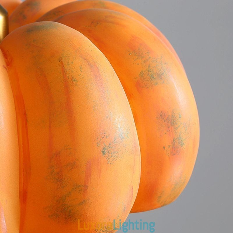 Designer Touch Decorative Single Head Pumpkin Pendant Light Japanese Retro Ceiling Light
