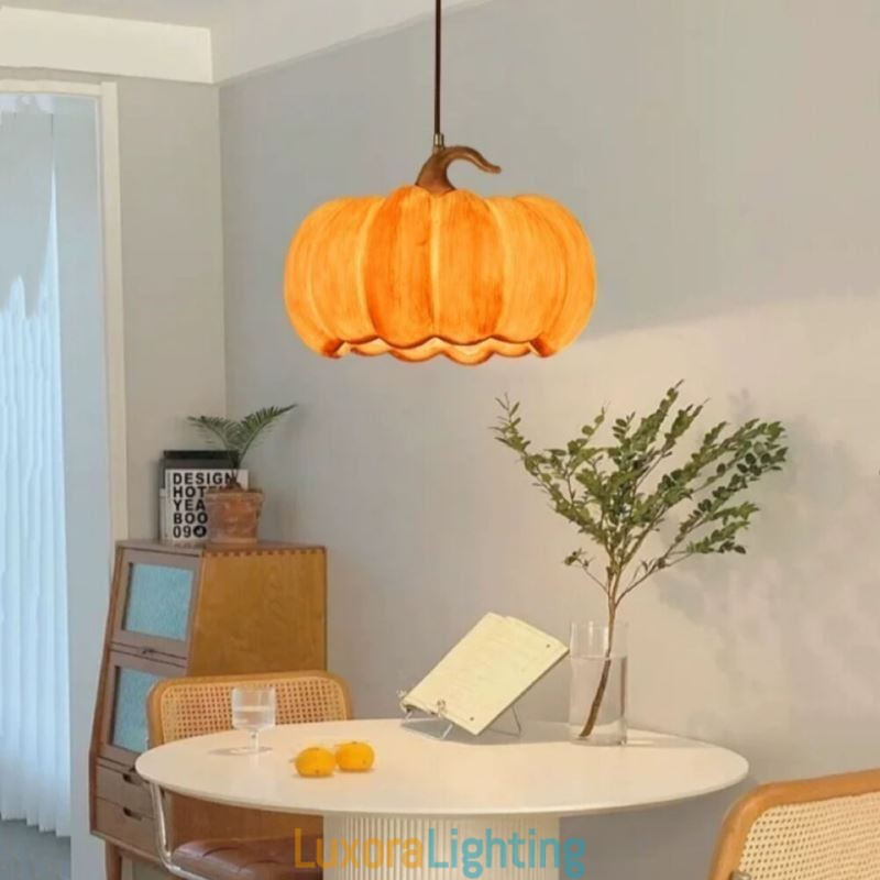 Designer Touch Decorative Creative Pumpkin Pendant Light Japanese Retro Ceiling Light Ceiling Lamp
