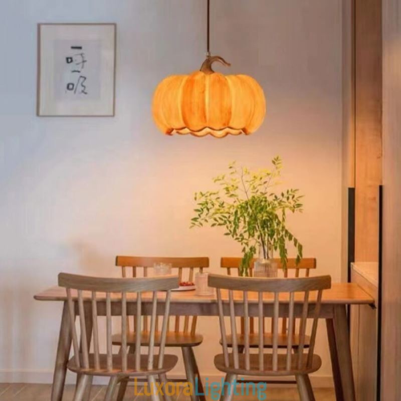Designer Touch Decorative Creative Pumpkin Pendant Light Japanese Retro Ceiling Light Ceiling Lamp