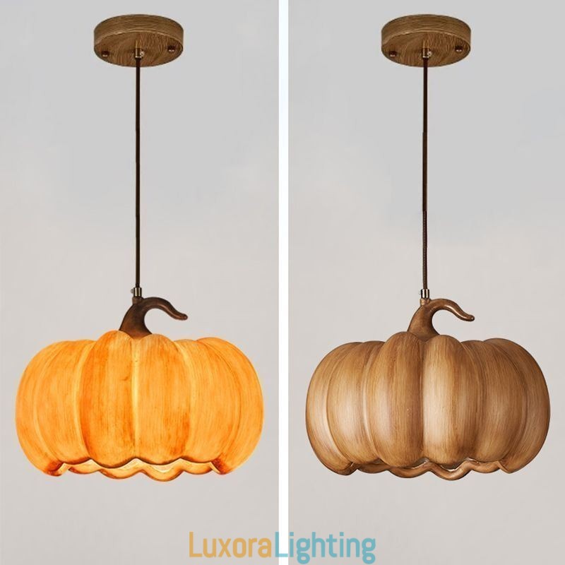 Designer Touch Decorative Creative Pumpkin Pendant Light Japanese Retro Ceiling Light Ceiling Lamp