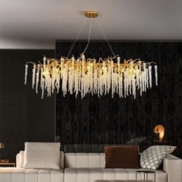 Designer Touch Decorative Nordic Pendant Light Golden Branch G9 Glass Chandelier