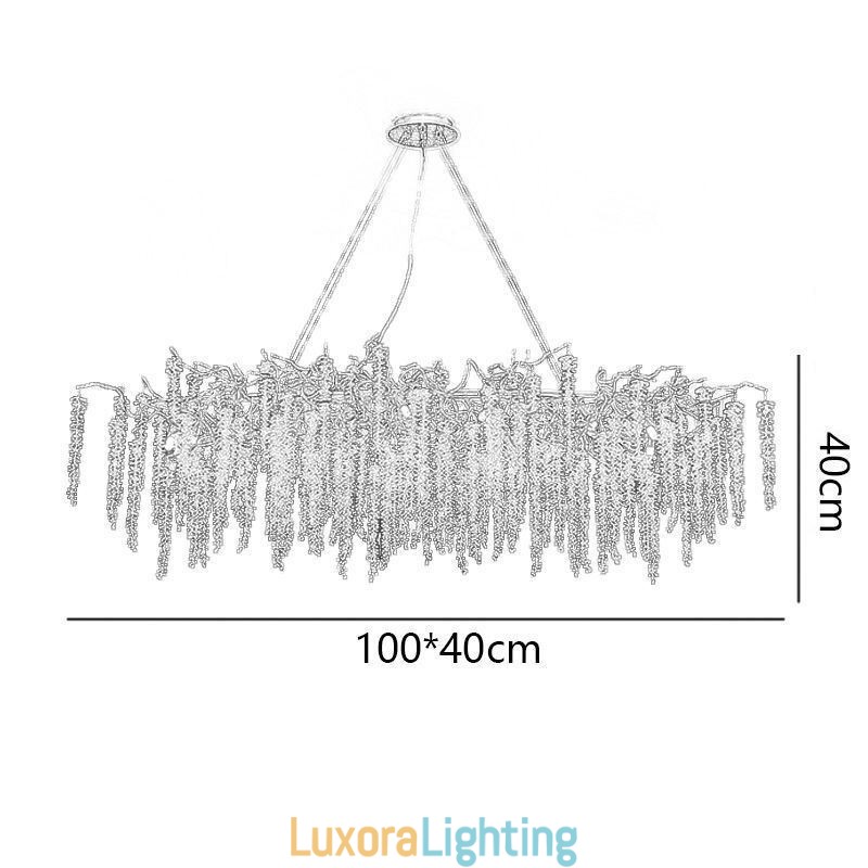 Designer Touch Decorative Nordic Pendant Light Golden Branch G9 Glass Chandelier