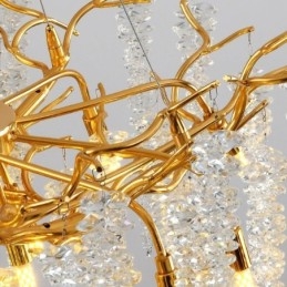 Designer Touch Decorative Nordic Pendant Light Golden Branch G9 Glass Chandelier