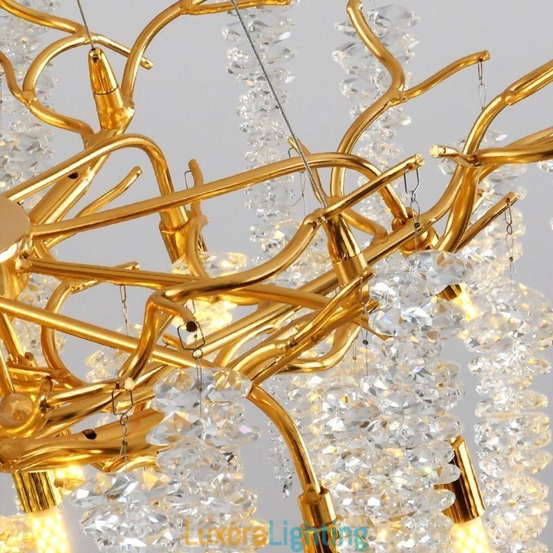 Designer Touch Decorative Nordic Pendant Light Golden Branch G9 Glass Chandelier