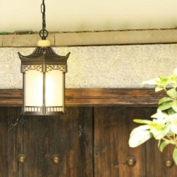 Designer Touch Decorative Chinese Outdoor Light Waterproof Hexagon Gazebo Pendant Light