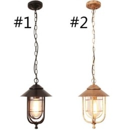 Designer Touch Decorative American Retro Outdoor Light Waterproof Birdcage Shape Pendant Light Garden
