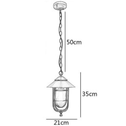 Designer Touch Decorative American Retro Outdoor Light Waterproof Birdcage Shape Pendant Light Garden