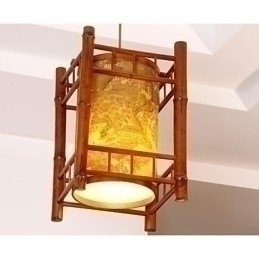 Designer Touch Decorative Retro Lantern Wood Bamboo Chandelier