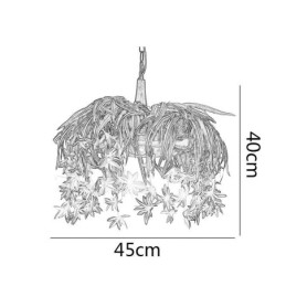 Designer Touch Decorative Home Pendant Lamp Industrial Style Artificial Plant Decorated Chandelier