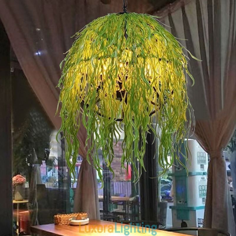 Designer Touch Decorative Modern Plant Light Industial Style Chandelier Shop Music