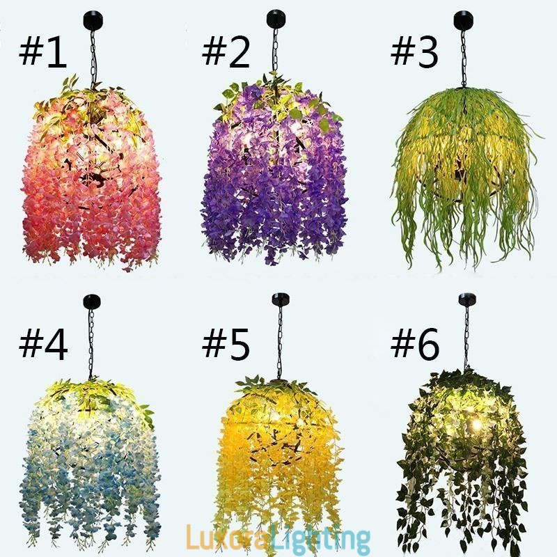Designer Touch Decorative Modern Plant Light Industial Style Chandelier Shop Music