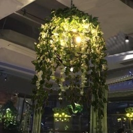 Designer Touch Decorative Modern Plant Light Industial Style Chandelier Shop Music