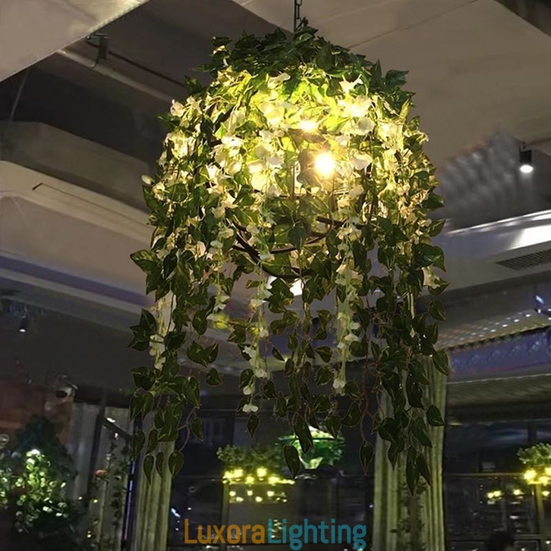 Designer Touch Decorative Modern Plant Light Industial Style Chandelier Shop Music