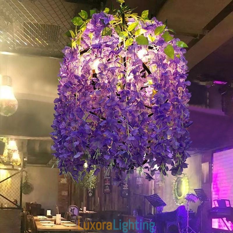 Designer Touch Decorative Modern Plant Light Industial Style Chandelier Shop Music