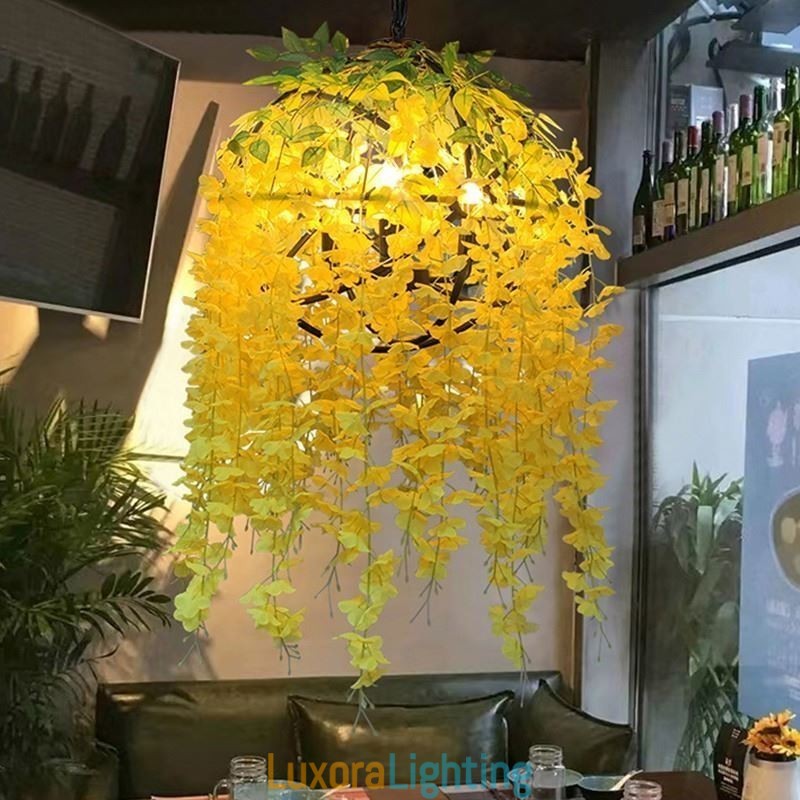 Designer Touch Decorative Modern Plant Light Industial Style Chandelier Shop Music