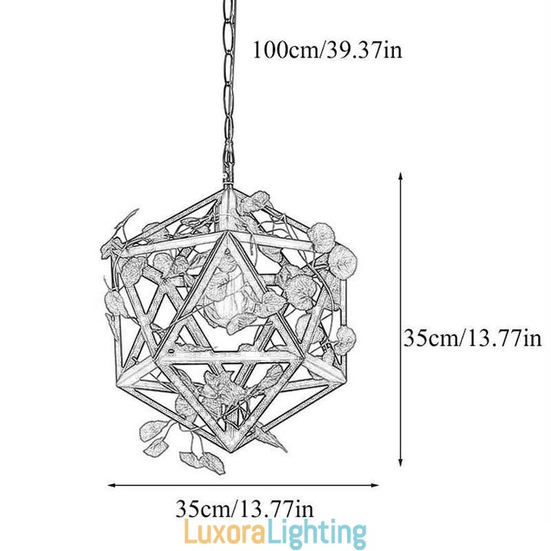 Designer Touch Decorative Industrial Vintage Pendant Light Iron Birdcage Pendant Lamp