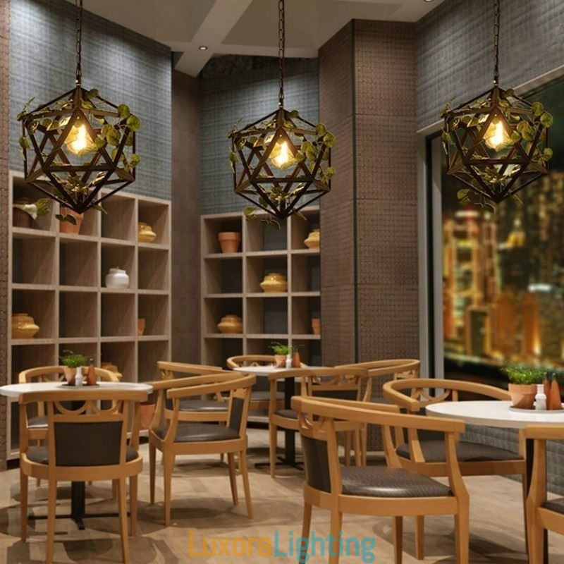 Designer Touch Decorative Industrial Vintage Pendant Light Iron Birdcage Pendant Lamp