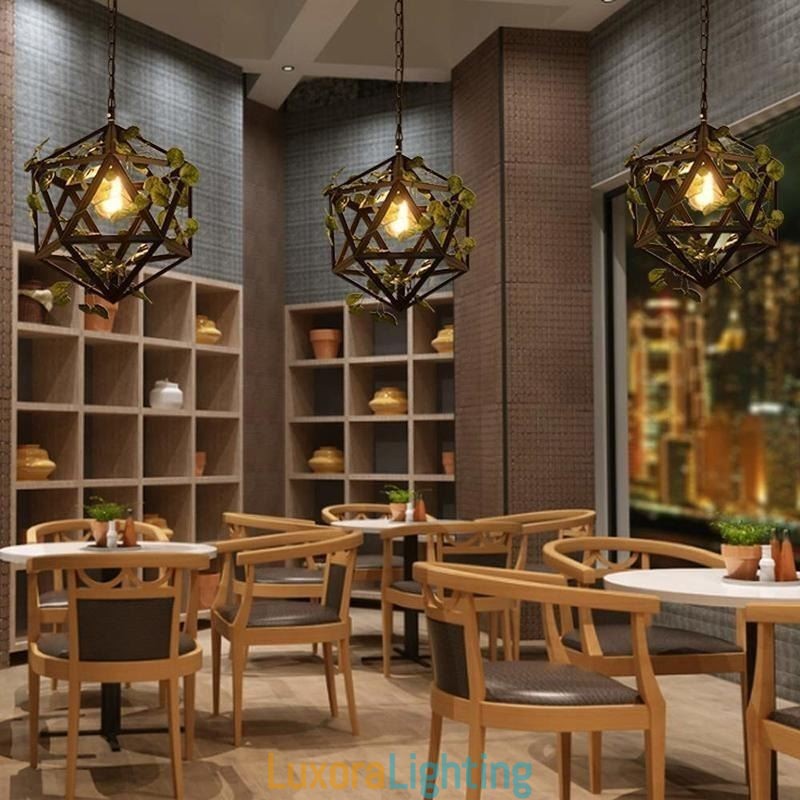 Designer Touch Decorative Industrial Vintage Pendant Light Iron Birdcage Pendant Lamp