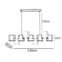 Designer Touch Decorative Modern Hexagonal Hanging Light Creative Combination Pendant Lamp