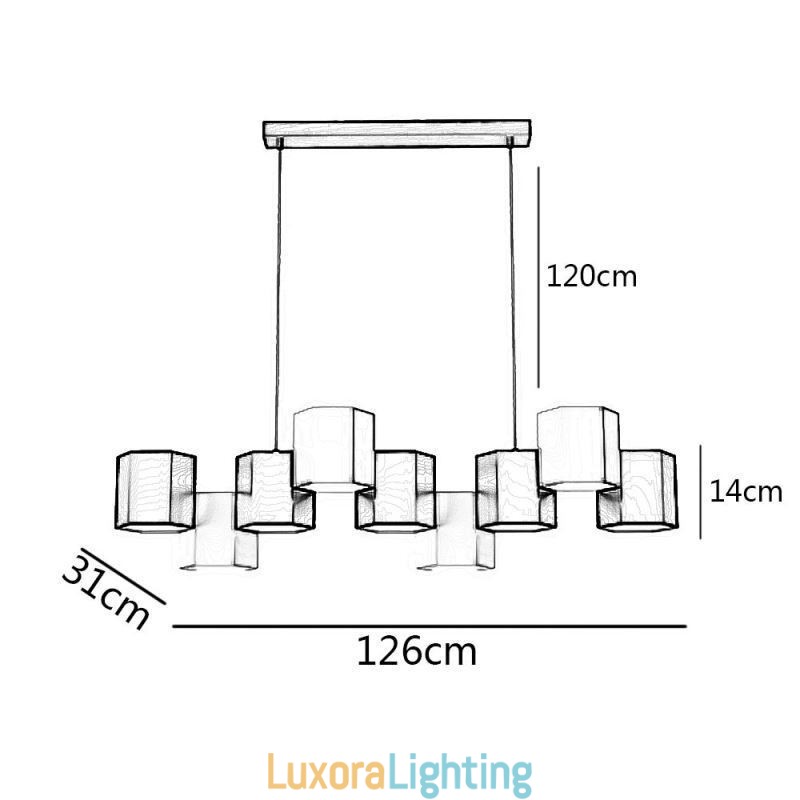 Designer Touch Decorative Modern Hexagonal Hanging Light Creative Combination Pendant Lamp