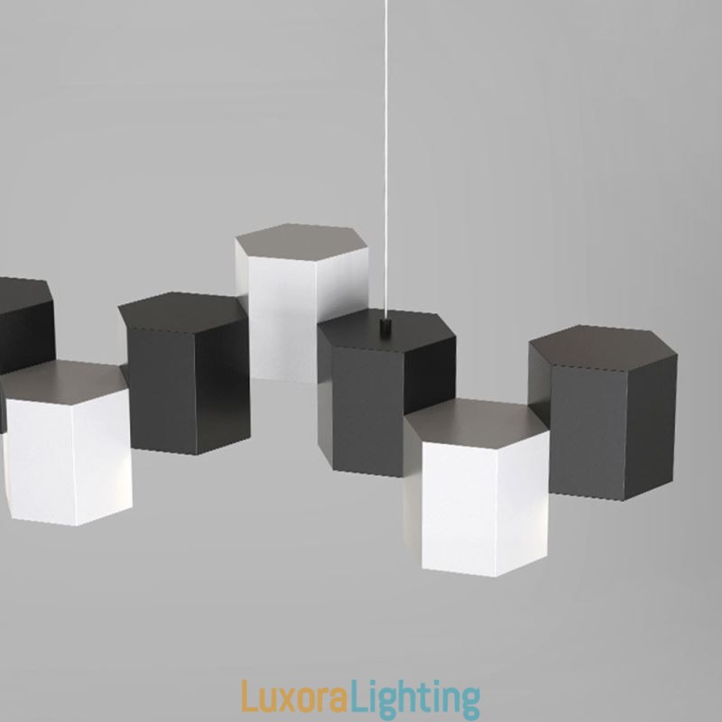 Designer Touch Decorative Modern Hexagonal Hanging Light Creative Combination Pendant Lamp