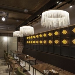 Designer Touch Decorative Luxury Tassel Pendant Light Round Chandelier