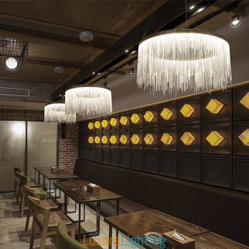 Designer Touch Decorative Luxury Tassel Pendant Light Round Chandelier