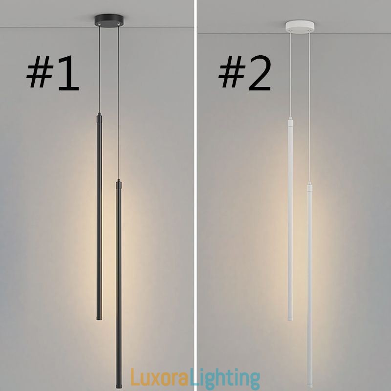 Designer Touch Decorative Pendant Light Nordic Long Tube Hanging Lamp Island