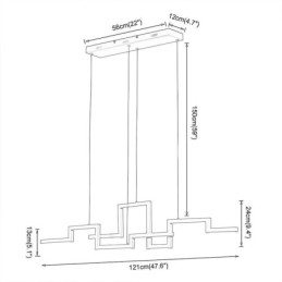 Designer Touch Decorative Modern Pendant Light Acrylic Black Chandelier