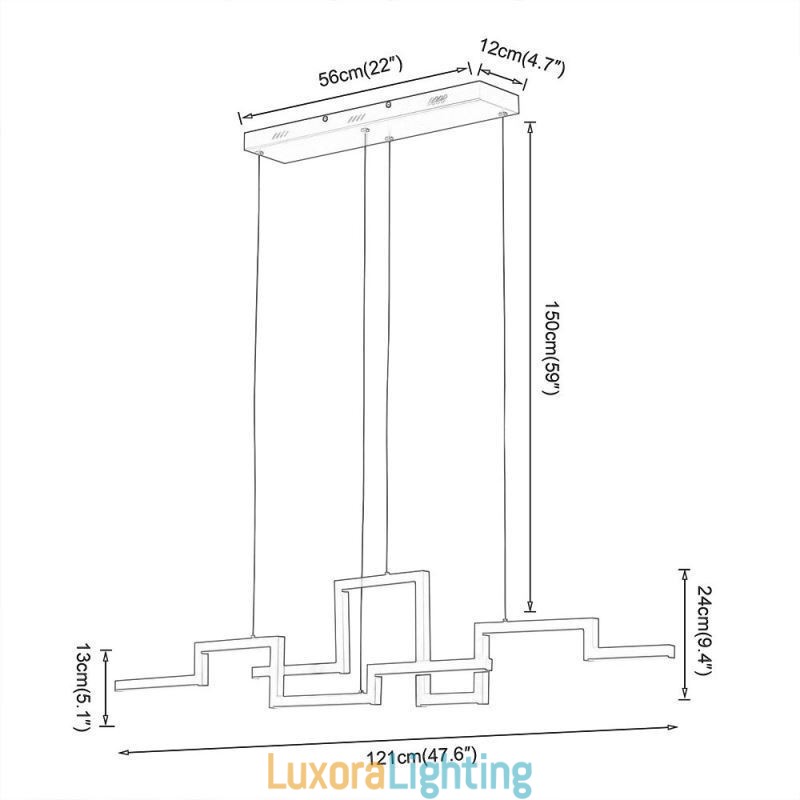 Designer Touch Decorative Modern Pendant Light Acrylic Black Chandelier