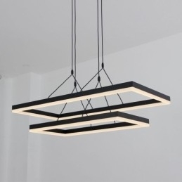 Designer Touch Decorative Modern Frame Pendant Light Acrylic Black Chandelier