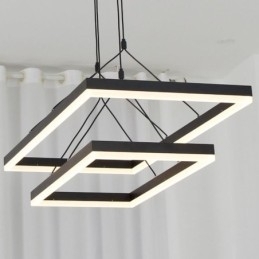 Designer Touch Decorative Modern Frame Pendant Light Acrylic Black Chandelier