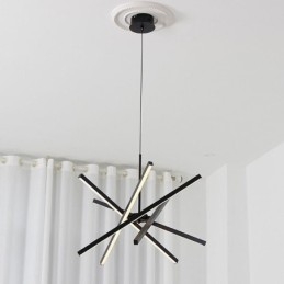Designer Touch Decorative Modern Pendant Light Dimmable Black Strip Ceiling Lamp