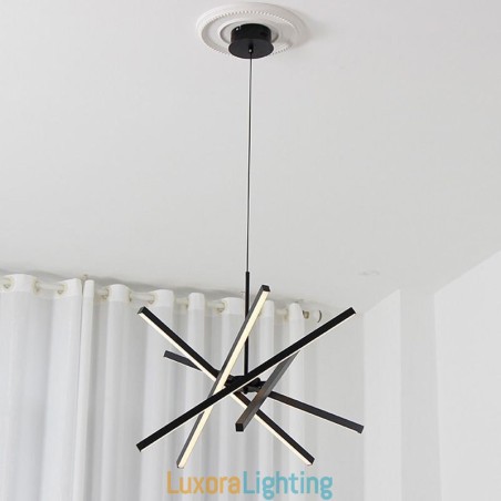 Designer Touch Decorative Modern Pendant Light Dimmable Black Strip Ceiling Lamp
