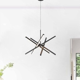 Designer Touch Decorative Modern Pendant Light Dimmable Black Strip Ceiling Lamp