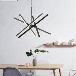 Designer Touch Decorative Modern Pendant Light Dimmable Black Strip Ceiling Lamp