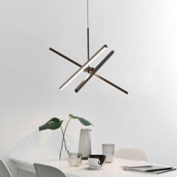 Designer Touch Decorative Modern Pendant Light Dimmable Black Strip Lamp