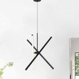 Designer Touch Decorative Modern Pendant Light Dimmable Black Strip Lamp