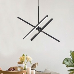 Designer Touch Decorative Modern Pendant Light Dimmable Black Strip Lamp